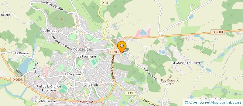 localisation de l'entreprise MAISON FAMILIALE RURALE BELLEVUE  POUZAUGES