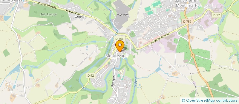 localisation de l'entreprise MAISON FAMILIALE RURALE D'EDUCATION ET D'ORIENTATION - CFA DE LA POMMERAYE  MAUGES-SUR-LOIRE