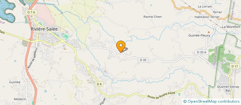 localisation de l'entreprise MAISON FAMILIALE RURALE D EDUCATION ET D'ORIENTATION DE L'ESPACE SUD DE LA MARTINIQUE - RIVIERE-SALEE  RIVIERE-SALEE