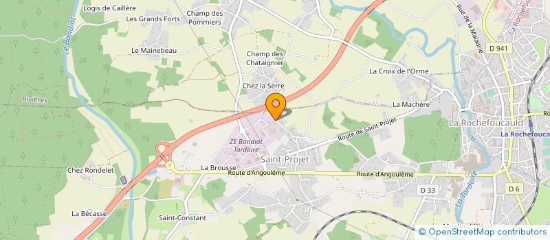 localisation de l'entreprise MAISON FAMILIALE RURALE DE SAINT PROJET  LA ROCHEFOUCAULD-EN-ANGOUMOIS