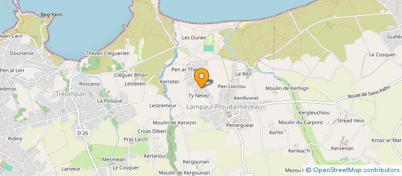 localisation de l'entreprise MAISON FAMILIALE RURALE EDUC ORIENT  LAMPAUL-PLOUDALMEZEAU