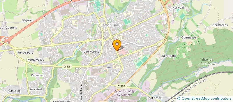 localisation de l'entreprise MAISON FAMILIALE RURALE EDUCA ORIENT  LANDIVISIAU