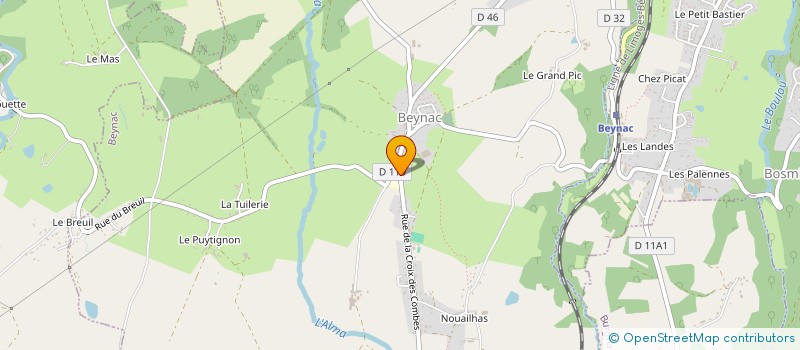 localisation de l'entreprise MAISON FAMILIALE RURALE PERIGORD LIMOUSIN à BEYNAC