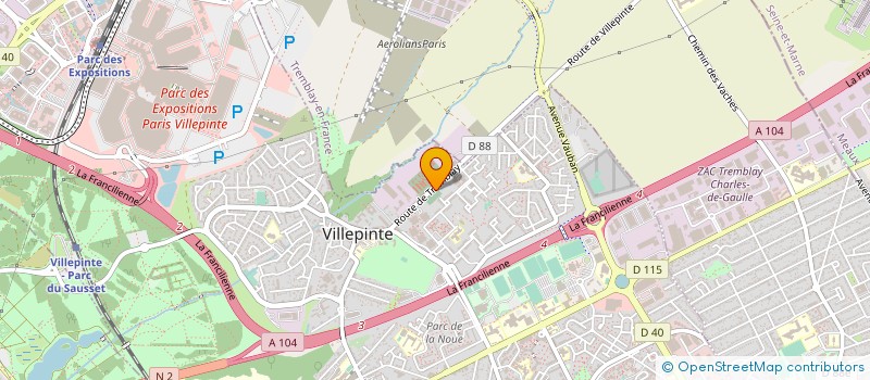 localisation de l'entreprise MAISON FUNERAIRE SOISSONS à VILLEPINTE