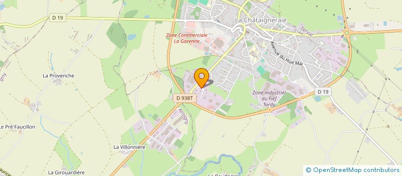 localisation de l'entreprise MAISON FUNERAIRE VENEAU à LA CHATAIGNERAIE