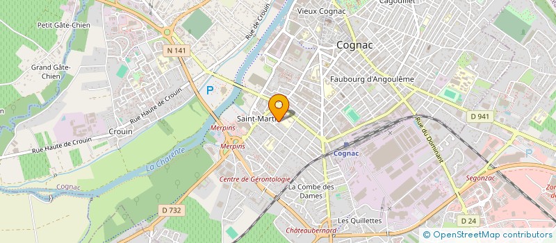 localisation de l'entreprise MAISON GIRAUD LVS à COGNAC