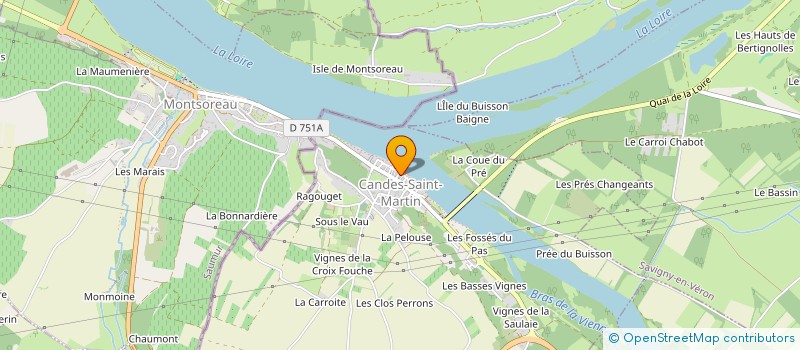 localisation de l'entreprise MAISON HENRI DUTILLEUX-GENEVIEVE JOY  CANDES-SAINT-MARTIN