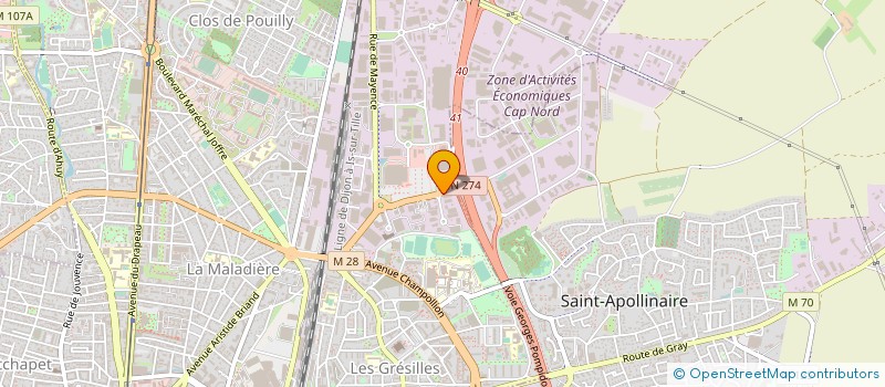 localisation de l'entreprise MAISON HOTELIERE à DIJON