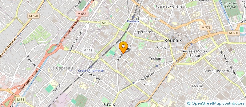 localisation de l'entreprise MAISON JEUNES DANSEURS ECOLE BALLET NORD à ROUBAIX