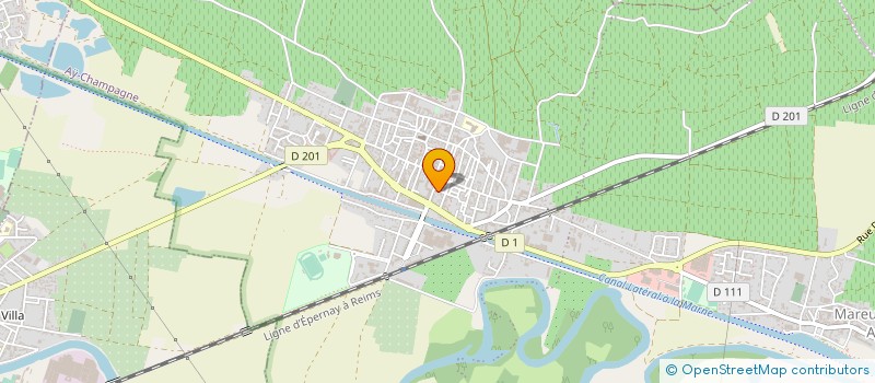 localisation de l'entreprise MAISON JEUNES ET DE LA CULTURE  AY-CHAMPAGNE