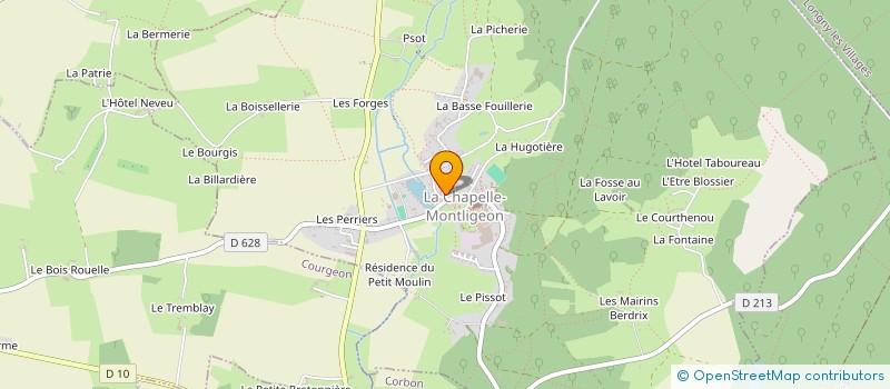 localisation de l'entreprise MAISON LEBLOND à LA CHAPELLE-MONTLIGEON
