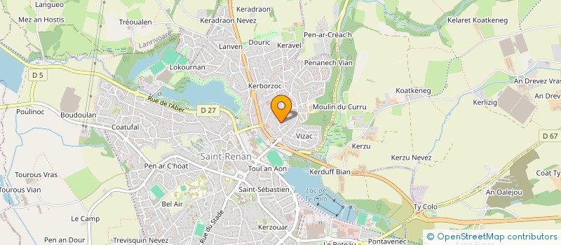 localisation de l'entreprise MAISON MEDICALE DE LANRIVOARE  LANRIVOARE