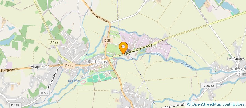 localisation de l'entreprise MAISON MEDICALE DES BORDS DE SEILLE  BLETTERANS