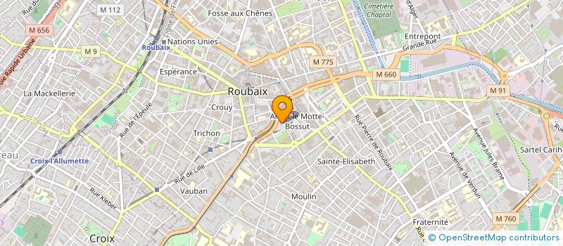 localisation de l'entreprise MAISON MEDICALE HPVA  ROUBAIX