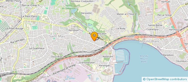 localisation de l'entreprise MAISON MOULIN BLANC  BREST