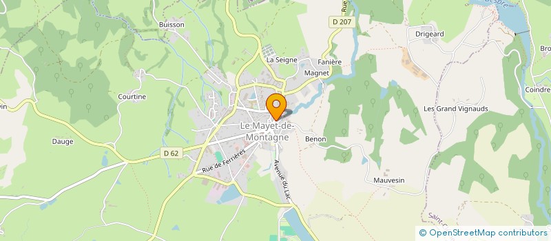 localisation de l'entreprise MAISON MUZEAUD ERIC à LE MAYET-DE-MONTAGNE