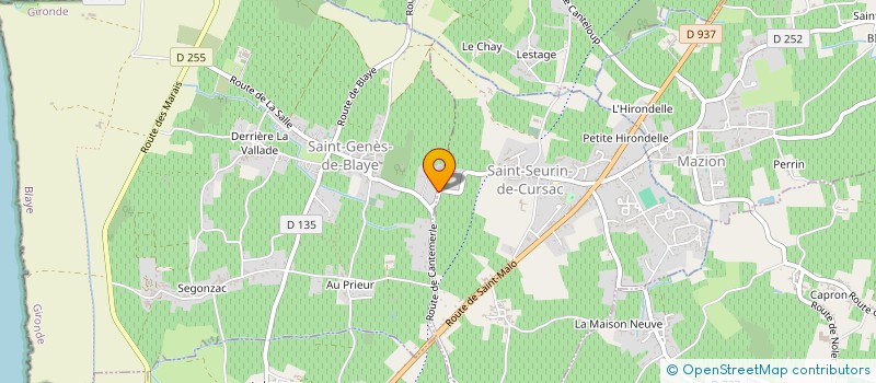 localisation de l'entreprise MAISON OUDINOT  SAINT-GENES-DE-BLAYE