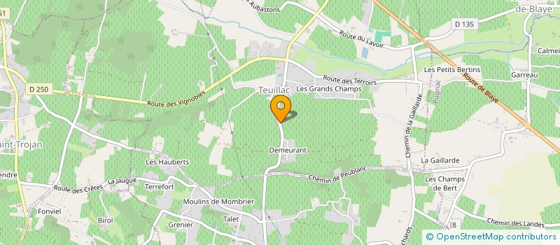 localisation de l'entreprise MAISON PAUVIF  TEUILLAC