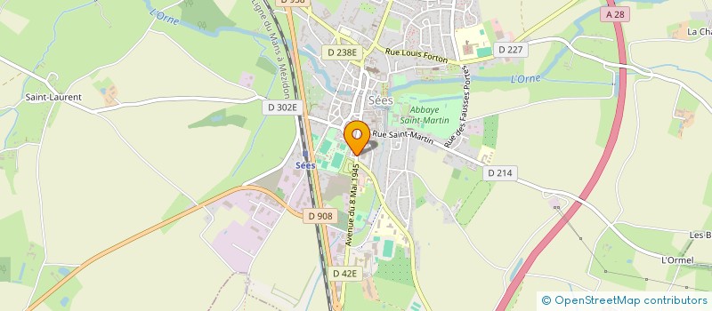 localisation de l'entreprise MAISON PERRAUX à SEES