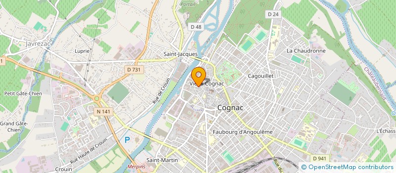 localisation de l'entreprise MAISON POLIGNAC DISTRIBUTION à COGNAC