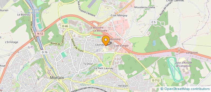 localisation de l'entreprise MAISON POUR TOUS DU PLATEAU à MORLAIX