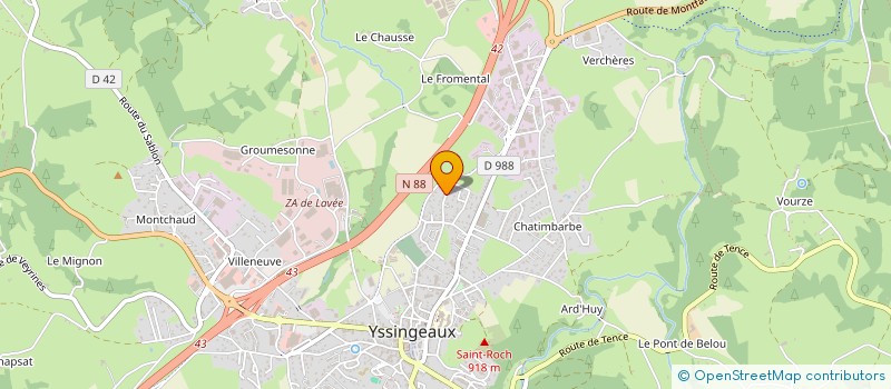 localisation de l'entreprise MAISON PRIMEVERES à YSSINGEAUX