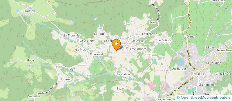 localisation de l'entreprise MAISON RAYNARD  VERANNE