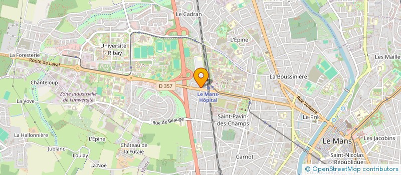 localisation de l'entreprise MAISON RETRAITE DES INSTITUTRICES LIBRES  LE MANS