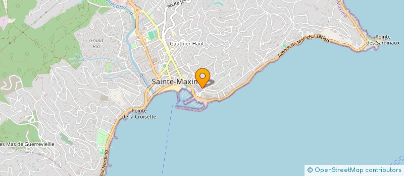 localisation de l'entreprise MAISON RIVIERA à SAINTE-MAXIME