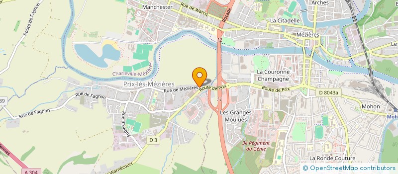 localisation de l'entreprise MAISON ROGER MAITRE BOULANGER à PRIX-LES-MEZIERES