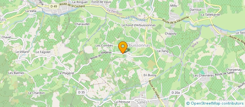 localisation de l'entreprise MAISON ROTALIER  SALLES-ARBUISSONNAS-EN-BEAUJOLAIS