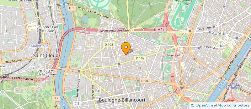 localisation de l'entreprise MAISON ROUBINE  BOULOGNE-BILLANCOURT