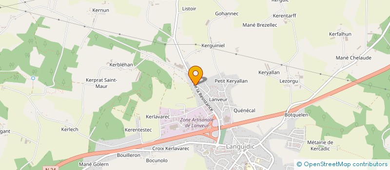 localisation de l'entreprise MAISON ROUGE  LANGUIDIC