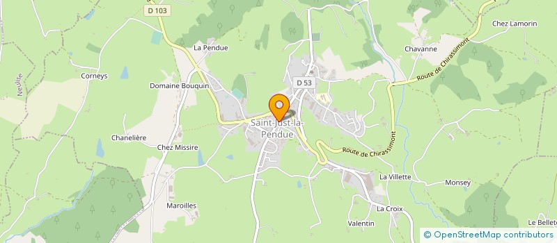 localisation de l'entreprise MAISON ROZIER SARL à SAINT-JUST-LA-PENDUE