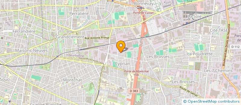localisation de l'entreprise MAISON SOCIALE CYPRIAN LES BROSSES  VILLEURBANNE