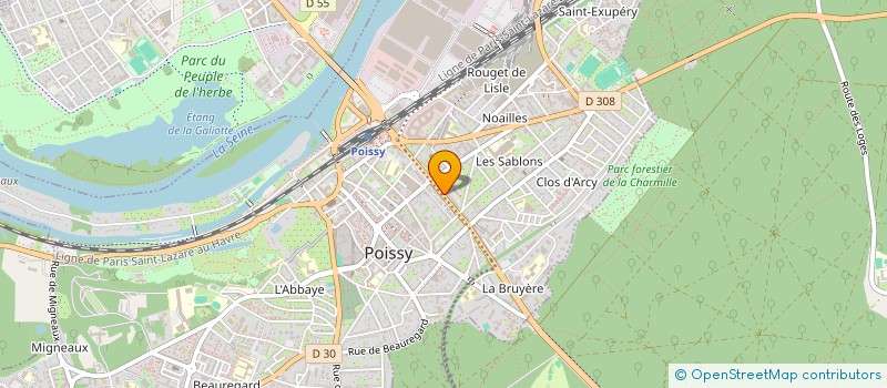 localisation de l'entreprise MAISON SOUFFRANCE ET TRAVAIL 78  POISSY