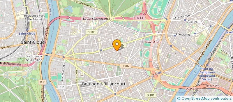 localisation de l'entreprise MAISON THIEULLENT à BOULOGNE-BILLANCOURT