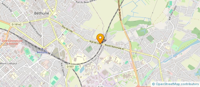 localisation de l'entreprise MAISON & TRAVAUX  BETHUNE