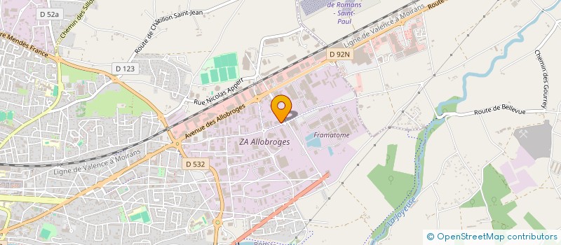 localisation de l'entreprise MAISONNAS SA à ROMANS-SUR-ISERE