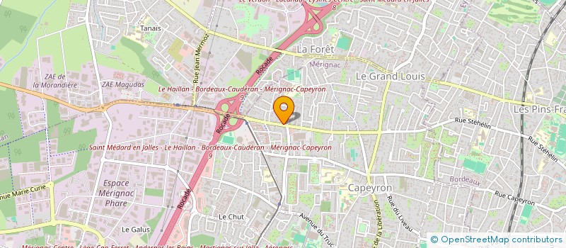 localisation de l'entreprise MAISONS BATI SUD à MERIGNAC