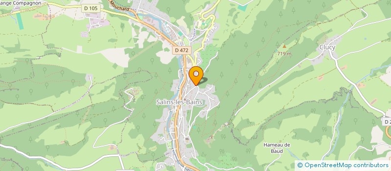 localisation de l'entreprise MAISONS CREATION.  SALINS-LES-BAINS