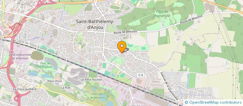 localisation de l'entreprise MAISONS D'ASSISTANTES MATERNELLES ANGES ET CALINS à SAINT-BARTHELEMY-D'ANJOU