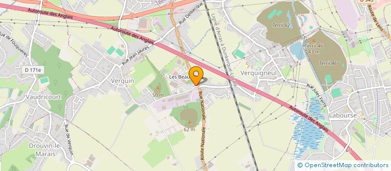 localisation de l'entreprise MAISONS DE BRUAY 62  VERQUIN