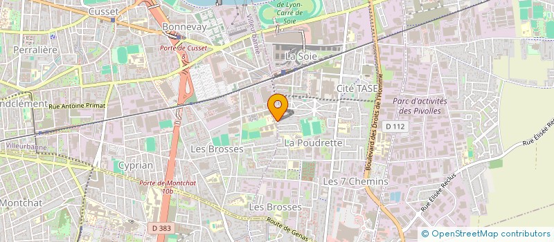 localisation de l'entreprise MAISONS DES JEUNES LYCEENS  VILLEURBANNE