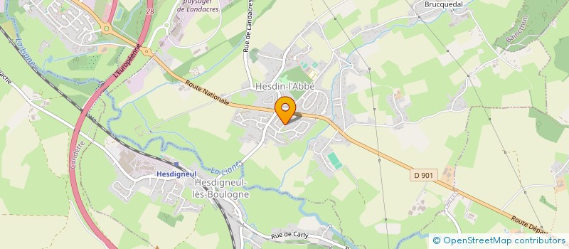localisation de l'entreprise MAISONS INDIVIDUELLES MARION à HESDIN-L'ABBE