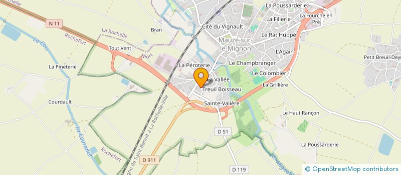 localisation de l'entreprise MAISONS K.F.J. à MAUZE-SUR-LE-MIGNON