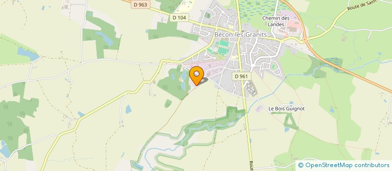 localisation de l'entreprise MAITAI GROUPE à BECON-LES-GRANITS