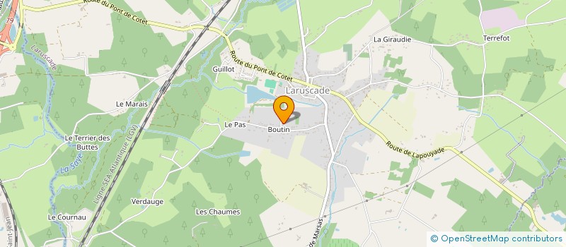 localisation de l'entreprise MAITRE D'OEUVRE REGRENIL JEROME  LARUSCADE