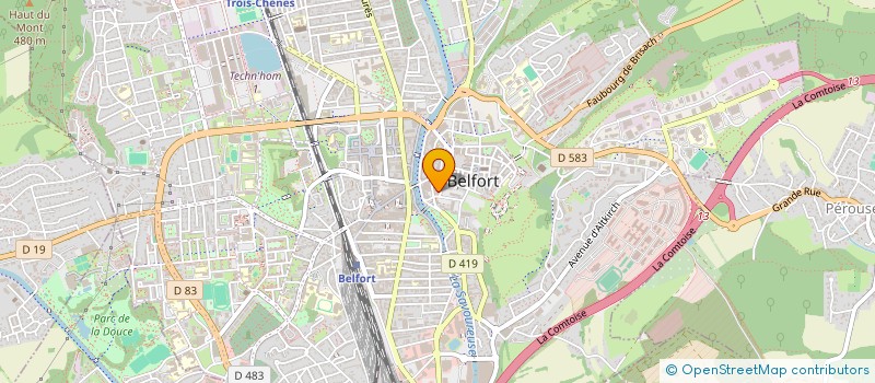 localisation de l'entreprise MAITRE JACQUES ANTOINE ET CHRISTIAN PERRIN HUISSIERS DE JUSTICE ASSOCIES SCP TITULAIRE D'UNE OFFICE D'HUISSIER DE JUSTI à BELFORT
