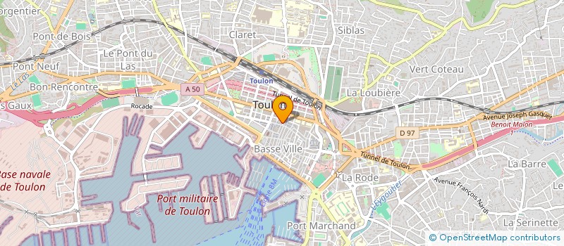 localisation de l'entreprise MAITRE JEAN-MARC COURET NOTAIRE ASSOCIE D'UNE SOCIETE CIVILE PROFESSIONNELLE TITULAIRE D'UN OFFICE NOTARIAL. à TOULON